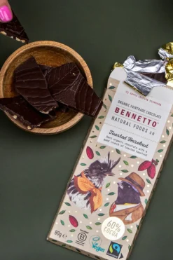 Bennetto Toasted Hazelnut 80g Stone Fairtrade Chocolate