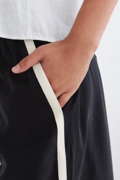 Stories be Told Townie Black Stripe Side Tape Wide Leg Pants