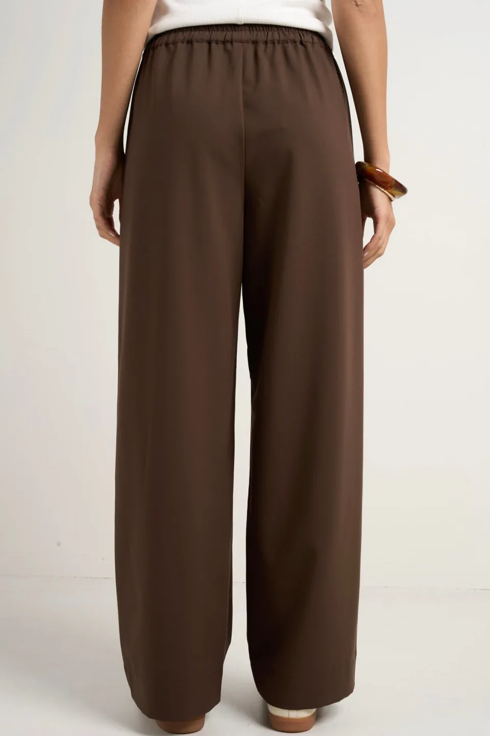 Stories be Told Townie Chocolate Stripe Side Tape Wide Leg Pants