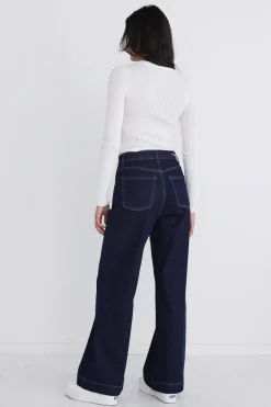 Among the Brave Trace White Sheer LS Knit Top