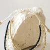 Humble + Heart Triple Bead EOL Gold Black White Bracelet