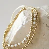 Humble + Heart Triple Bead Gold White Gold Bracelet