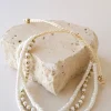 Humble + Heart Triple Bead White Gold White Bracelet