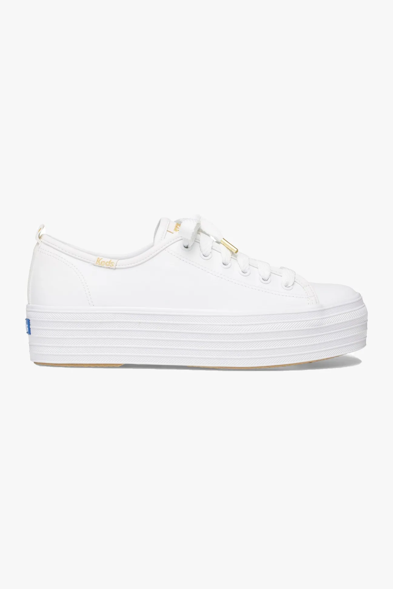 Keds Triple Up White Leather Platform Sneaker