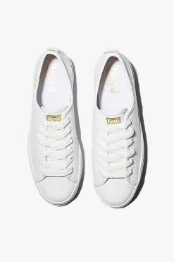 Keds Triple Up White Leather Platform Sneaker