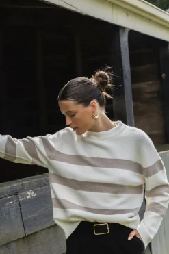 Stories be Told True Natural Stripe Crew Knit Jumper