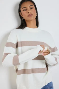Stories be Told True Natural Stripe Crew Knit Jumper