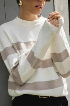 Stories be Told True Natural Stripe Crew Knit Jumper
