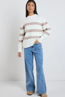 Stories be Told True Natural Stripe Crew Knit Jumper