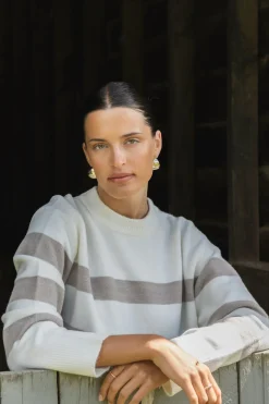 Stories be Told True Natural Stripe Crew Knit Jumper