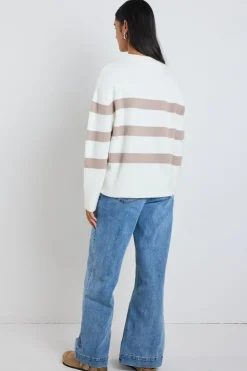 Stories be Told True Natural Stripe Crew Knit Jumper