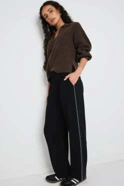 Among the Brave Truth Chocolate Collar Chunky Knit Jumper
