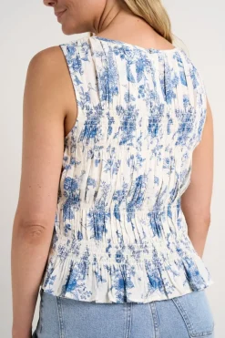 Ivy + Jack Tuscany Porcelain Print Sleeveless Shell Top