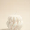 Flo's Home Twisted Raindrop Large Handmade Soy Ivory Candle