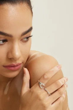 Ania Haie Twisted Wave Adjustable Silver EOL Ring