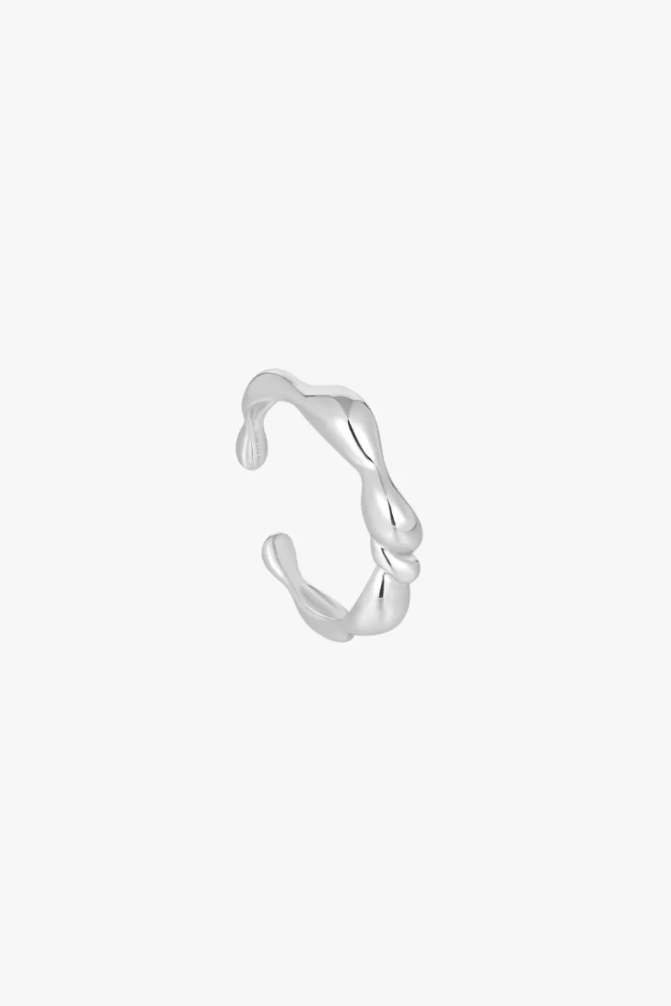 Ania Haie Twisted Wave Adjustable Silver EOL Ring