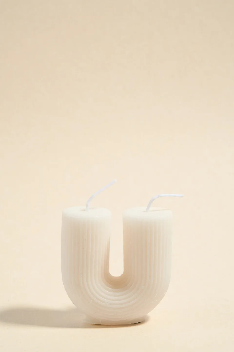 Flo's Home U Shape Handmade Soy Ivory Candle