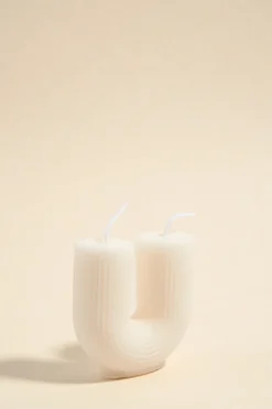 Flo's Home U Shape Handmade Soy Ivory Candle