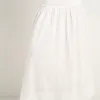 Among the Brave Unwind Ivory Shirred Back Tiered Maxi Skirt