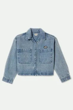 Brixton Utopia Light Blue Denim Overshirt