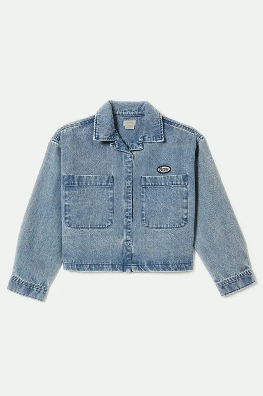 Brixton Utopia Light Blue Denim Overshirt