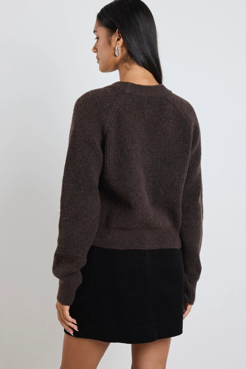 Among the Brave Valid Black Cord Mini Skirt