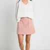 Among the Brave Valid Blush Cord Mini Skirt