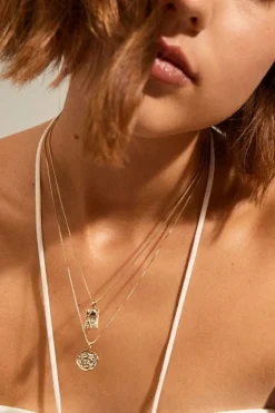 Pilgrim Valkyria Gold Plated Pi Double Chain EOL Necklace