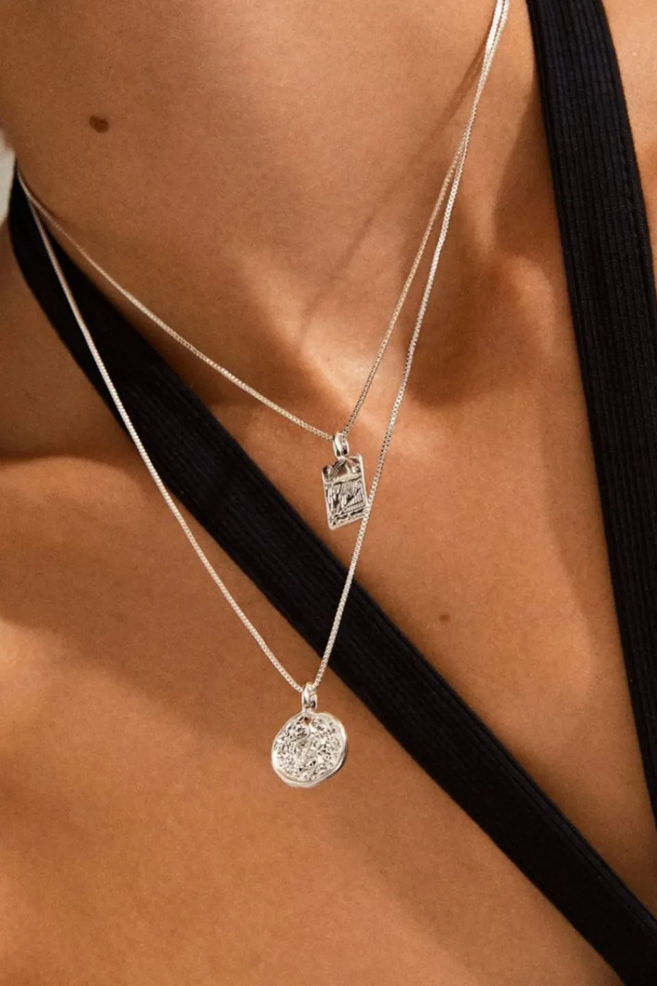 Pilgrim Valkyria Silver Plated Pi Double Chain EOL Necklace
