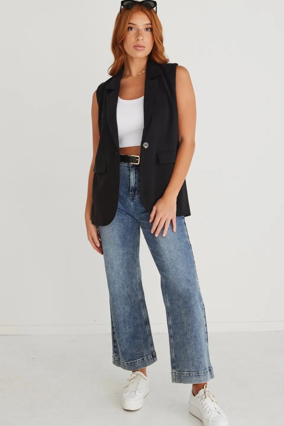 Stories be Told Vancouver Black Soft Touch Longline Vest