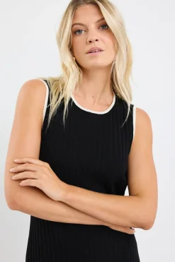 Stories be Told Vanity Black Rib Sleeveless Knit Maxi Dress