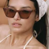 Le Specs Velodrome Vintage Tort Cat Eye Brown Mono Lens Sunglasses