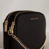 Among the Brave Venice Black Leather Double Pouch Bag