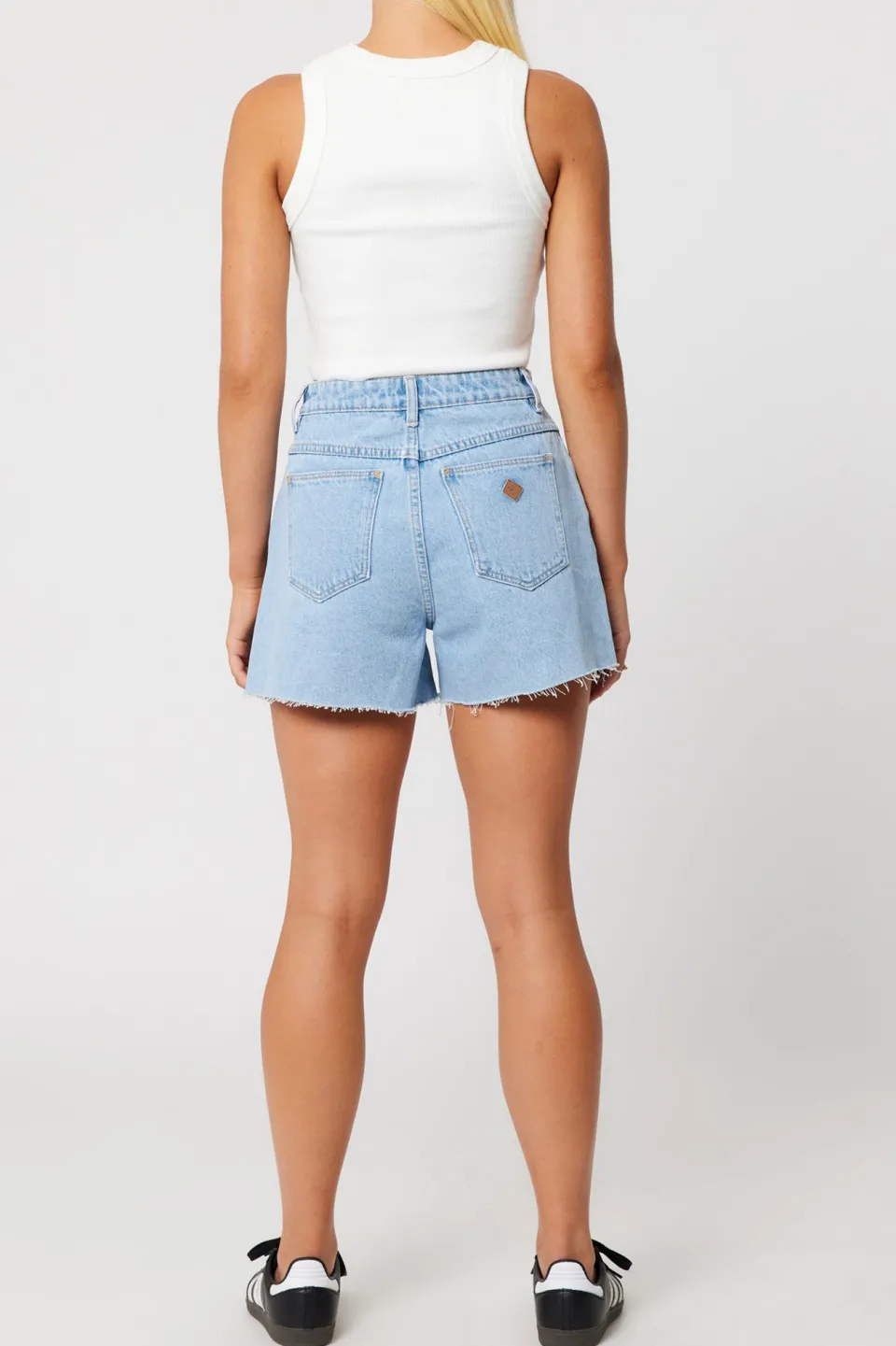 Abrand Jeans Venice Kendall Blue Cut Off Denim Short