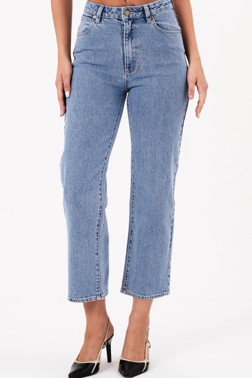 Abrand Jeans Venice Light Blue Ema Straight Denim Jean