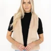 Humidity Lifestyle Vienna Latte Faux Fur Vest