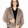 Humidity Lifestyle Vienna Smoke Faux Fur Jacket