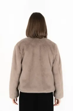 Humidity Lifestyle Vienna Smoke Faux Fur Jacket