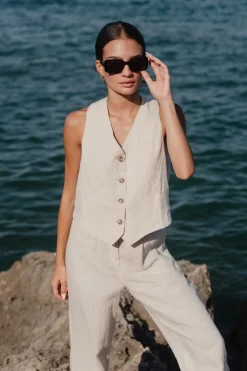 RE:UNION Label Virgo Natural Linen Vest