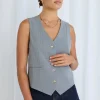 Stories be Told Virtue Grey Pinstripe Vest