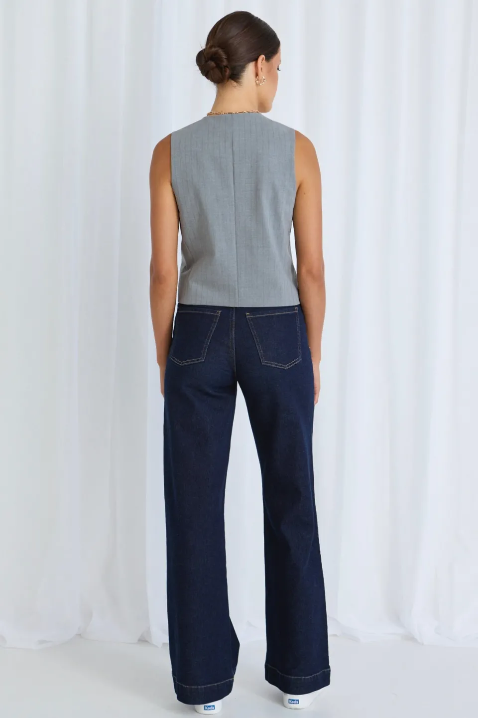 Stories be Told Virtue Grey Pinstripe Vest