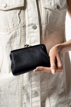 Status Anxiety Volatile Black Clip Purse