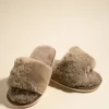 Love Lulu Warm Brown Fluffy Slippers