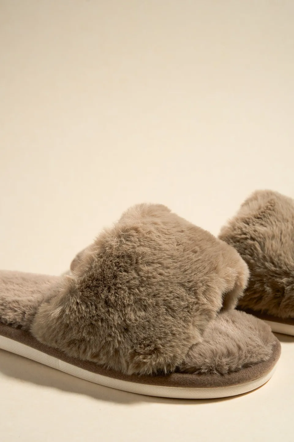 Love Lulu Warm Brown Fluffy Slippers