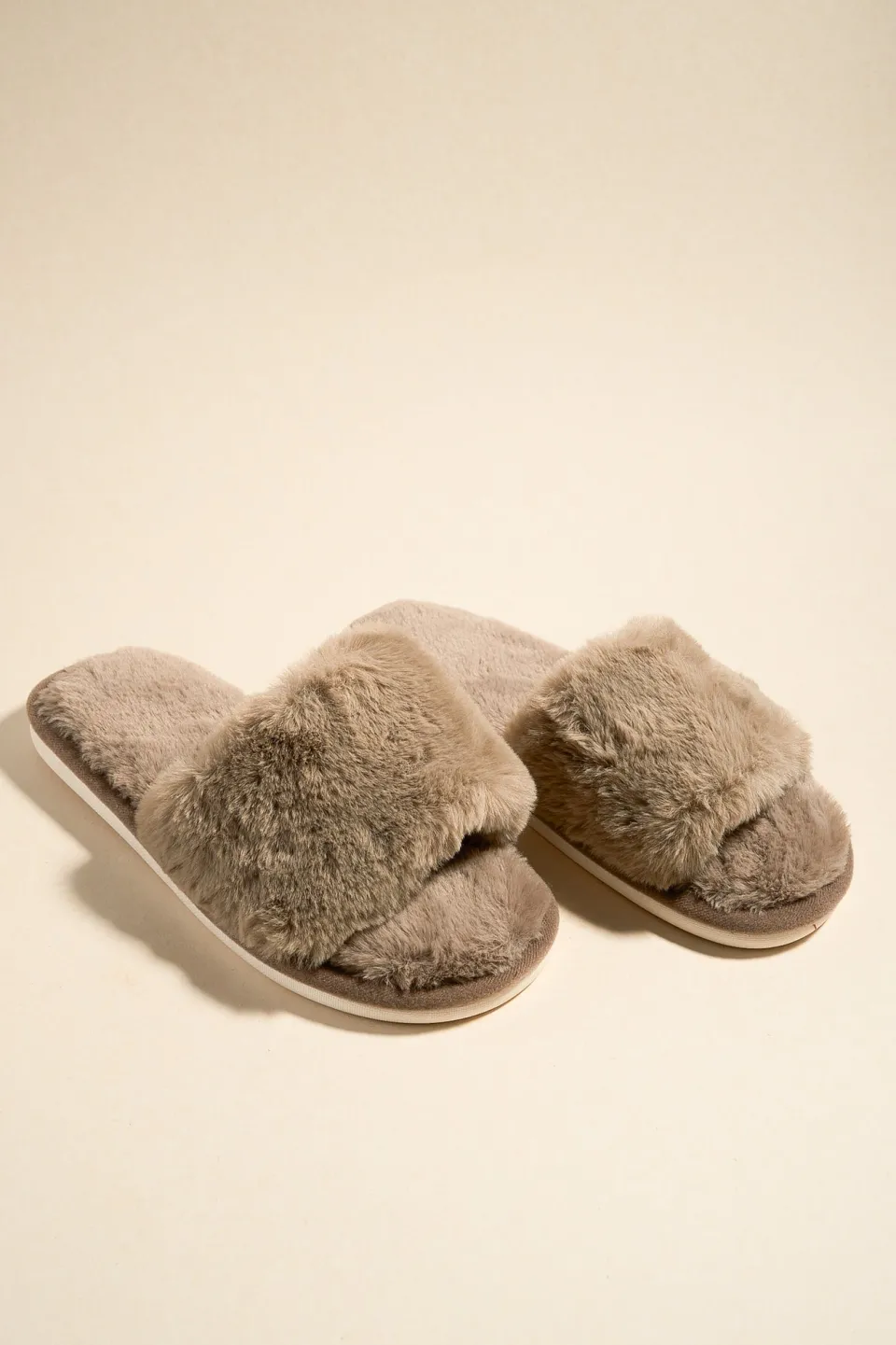 Love Lulu Warm Brown Fluffy Slippers