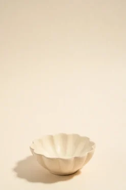 Flo's Home Wave Matte Ivory Dipping Bowl