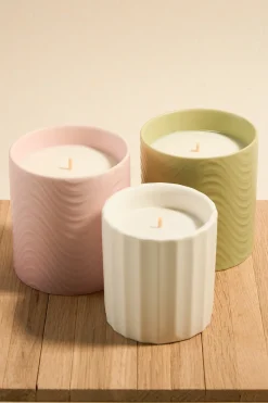 Flo's Home Wavy Blush Ceramic Scented Candle