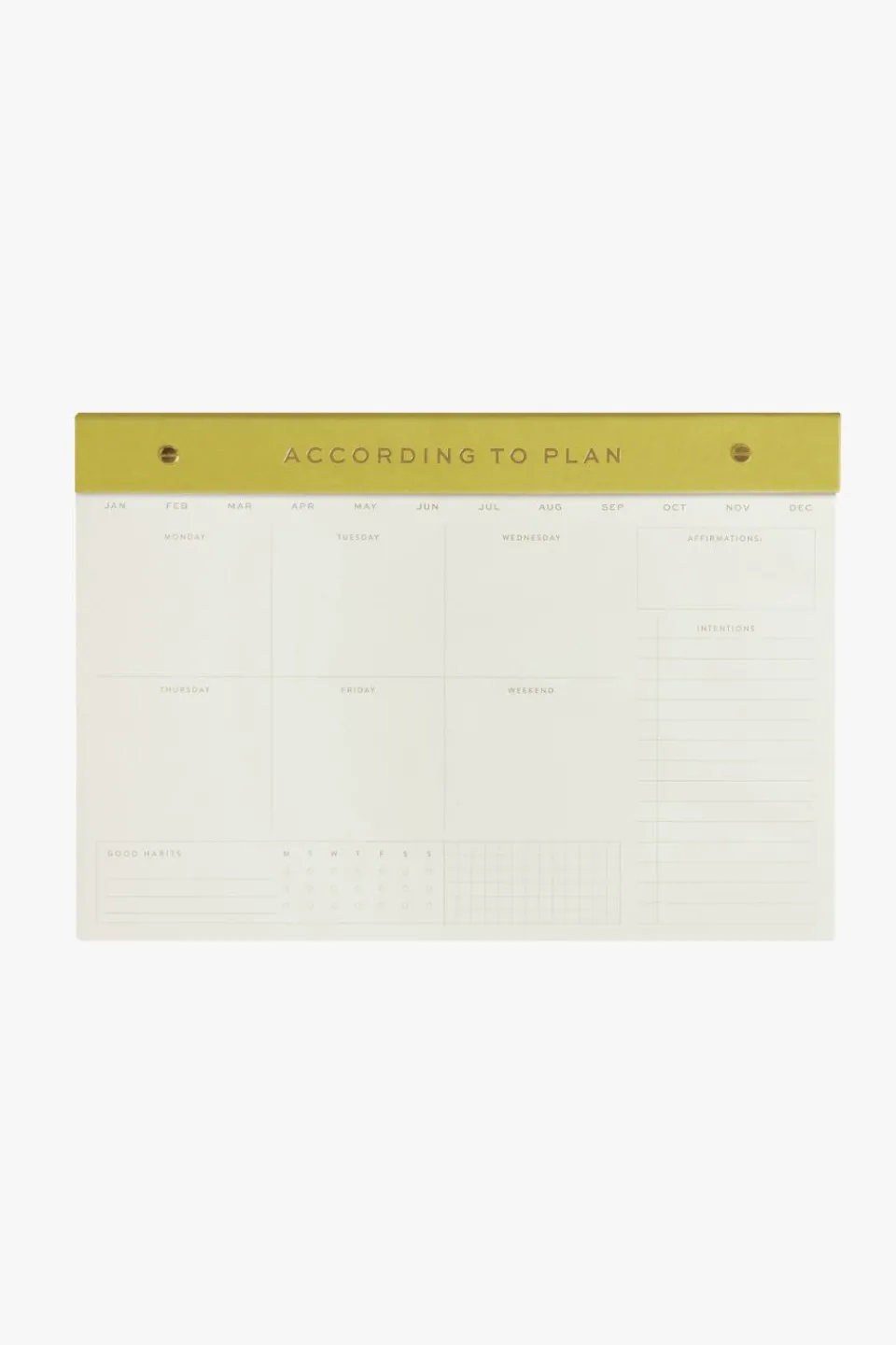 Designworks Ink Weekly Notepad Matcha According to Plan