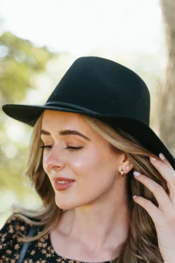 Brixton Wesley Fedora Black Wool Felt Hat