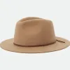 Brixton Wesley Fedora Lion Tan Wool Felt Hat